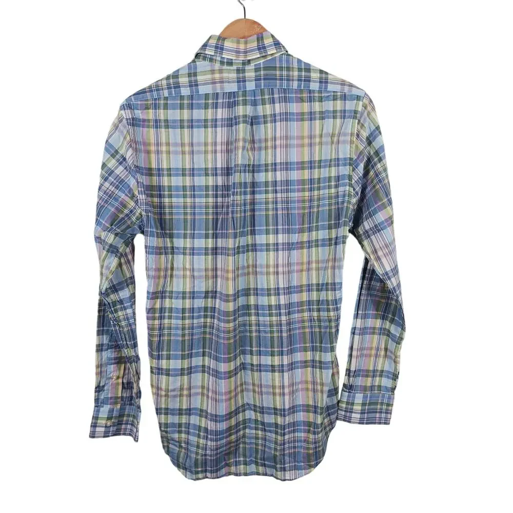 Vineyard Vines Button Down Shirt Mens Small‎ Multi Plaid Slim Fit Whale Shirt